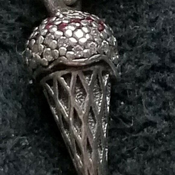 Authentic PANDORA COUNTRY EDT. RETIRED STERLING SILVER ICE CREAM CHARM 791710CZR - Picture 1 of 8
